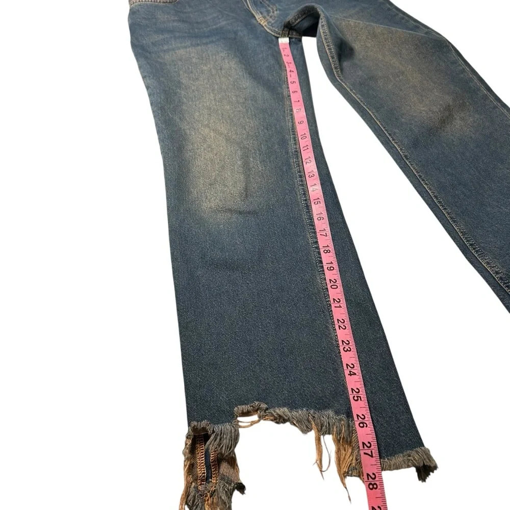 Free People We The Free Maggie Mid-Rise Straight Jeans Back Alley Wash 26